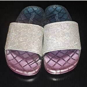 Iridescent Pink Purple & Blue Mudd Slide Slipper Sandals Size 8
